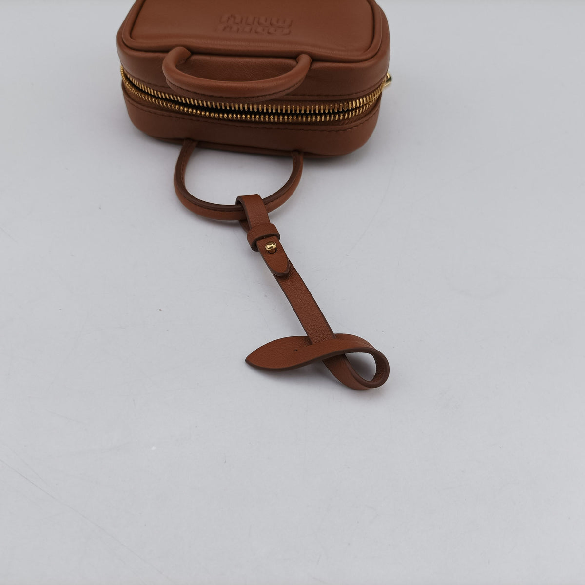 Pre-owned Miu Miu Beau Micro Brown Leather  handbag | stylenewstar