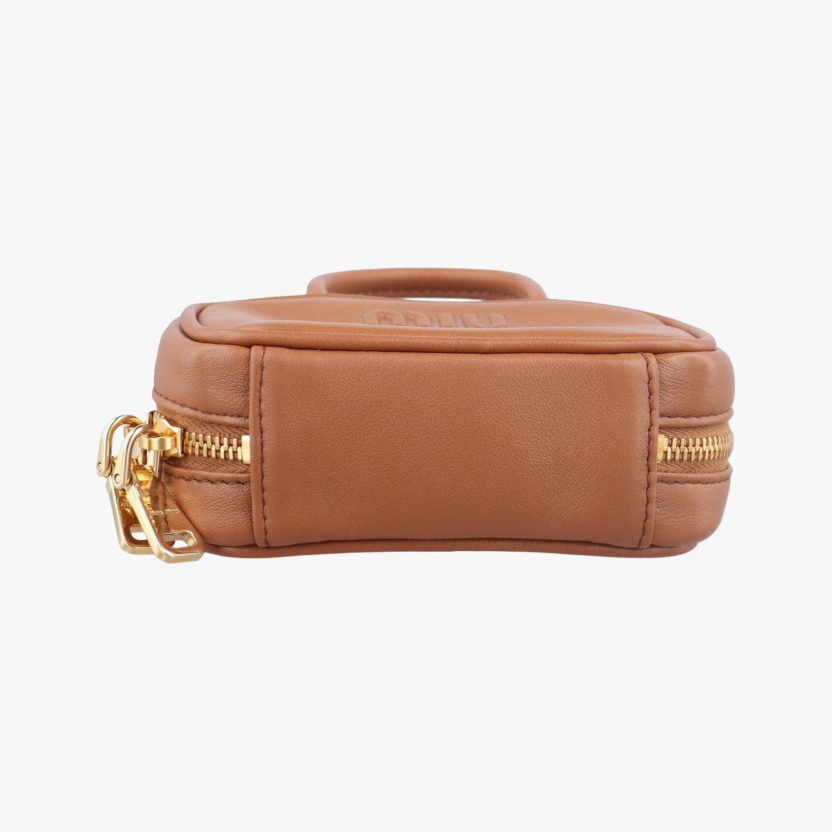 Pre-owned Miu Miu Beau Micro Brown Leather  handbag | stylenewstar