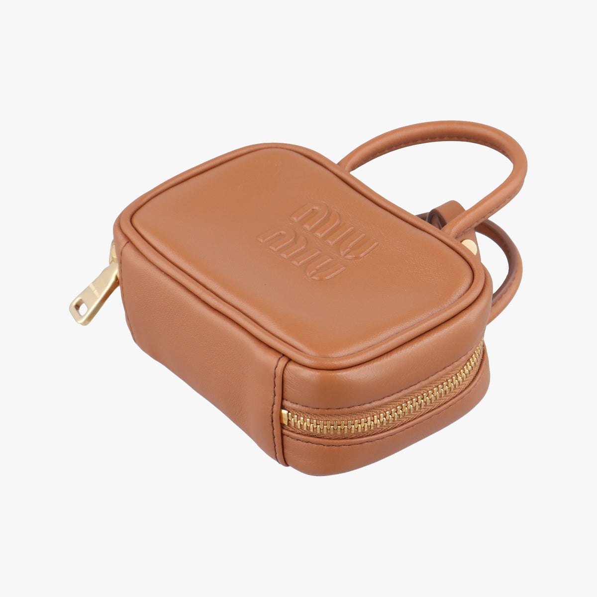 Pre-owned Miu Miu Beau Micro Brown Leather  handbag | stylenewstar