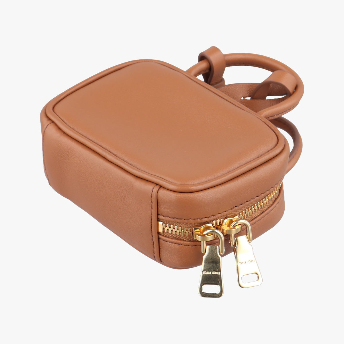 Pre-owned Miu Miu Beau Micro Brown Leather  handbag | stylenewstar