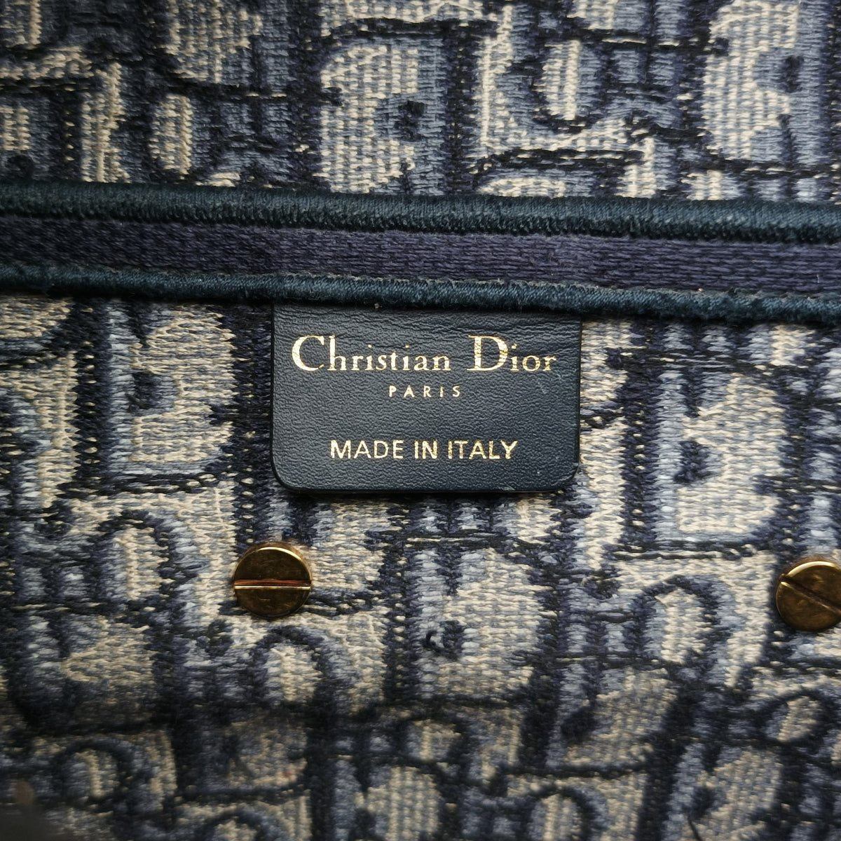 Secondhand Christian Dior Saddle Navy Jacquard  shoulderbag | stylenewstar