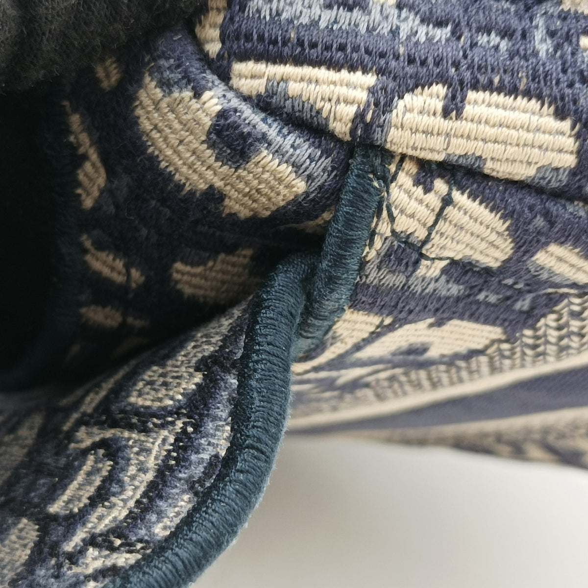 Secondhand Christian Dior Saddle Navy Jacquard  shoulderbag | stylenewstar