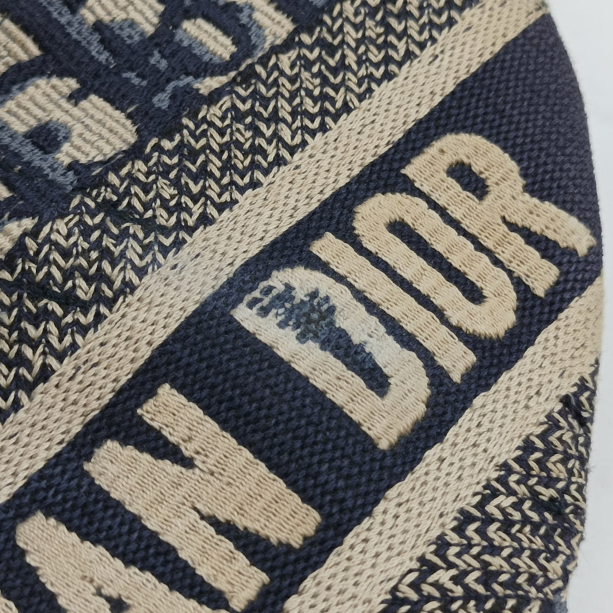 Secondhand Christian Dior Saddle Navy Jacquard  shoulderbag | stylenewstar