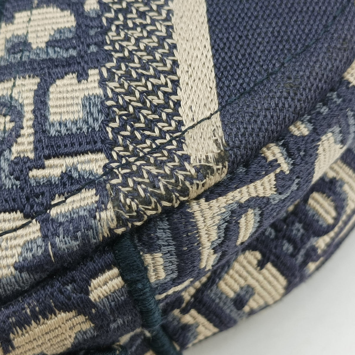 Secondhand Christian Dior Saddle Navy Jacquard  shoulderbag | stylenewstar