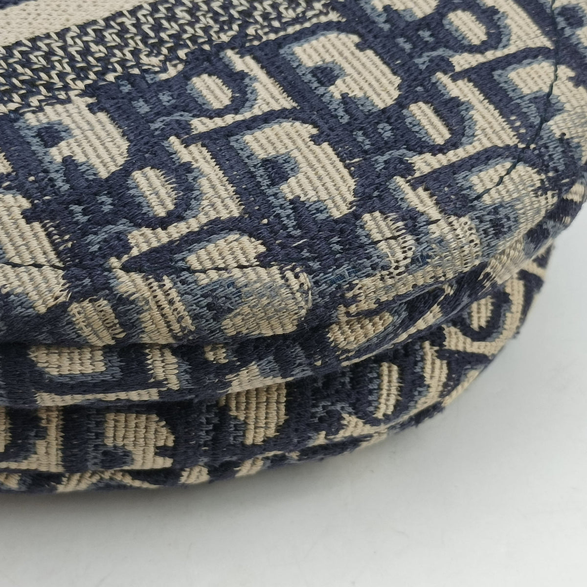 Secondhand Christian Dior Saddle Navy Jacquard  shoulderbag | stylenewstar