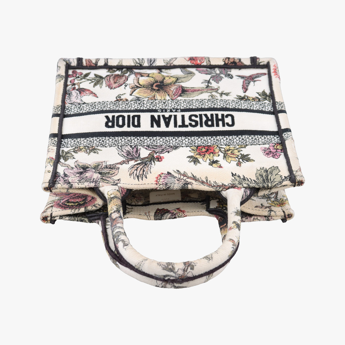 Pre-owned Christian Dior Book Tote White x Multicolour Jacquard  handbag | stylenewstar