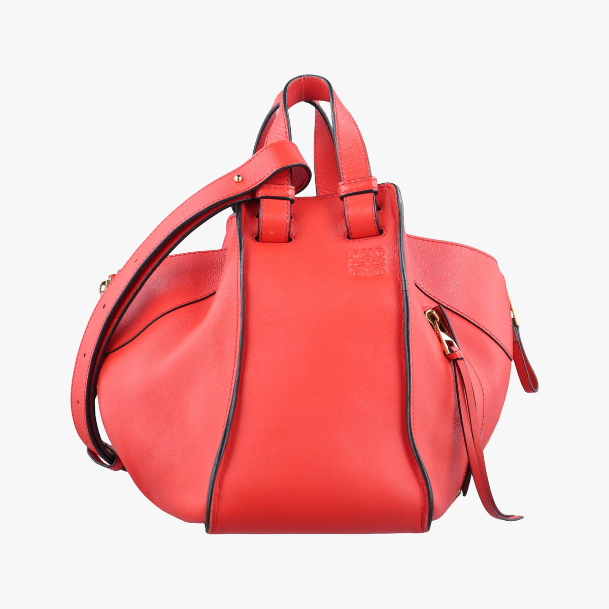 Pre-owned Loewe hammock Red leather  shoulderbag | stylenewstar