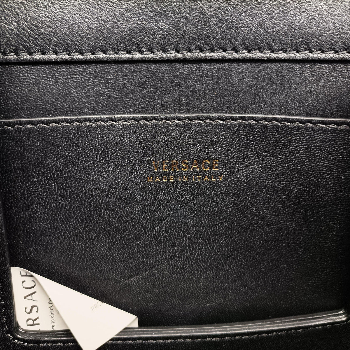 Secondhand VERSACE Virtus Black Leather  shoulderbag | stylenewstar