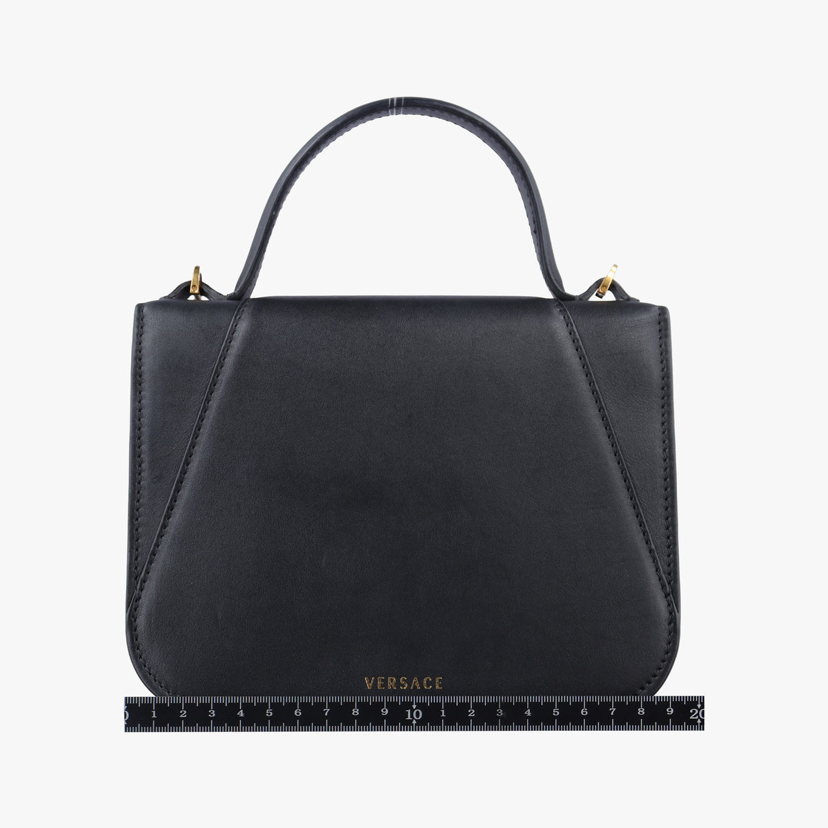 Secondhand VERSACE Virtus Black Leather  shoulderbag | stylenewstar