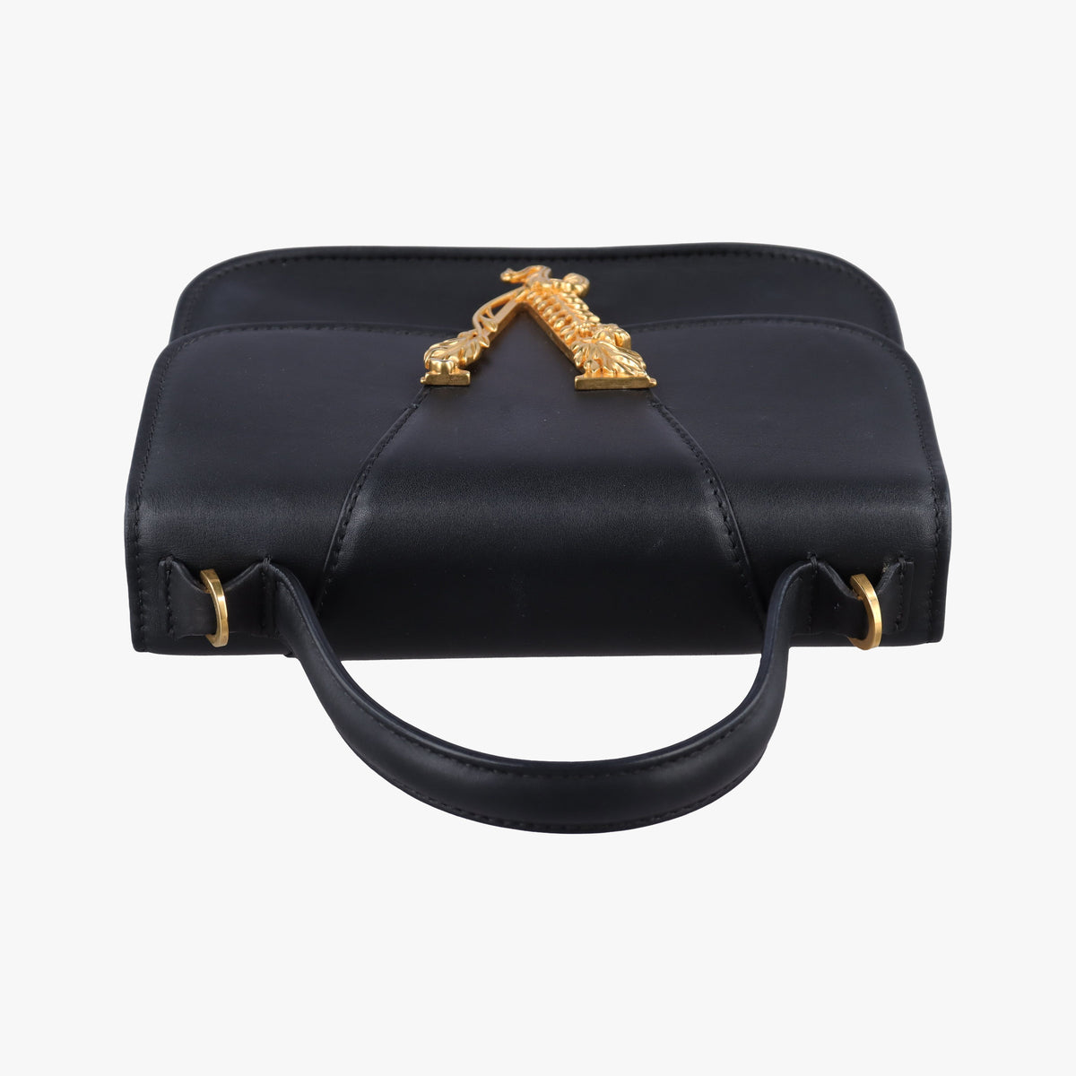 Secondhand VERSACE Virtus Black Leather  shoulderbag | stylenewstar