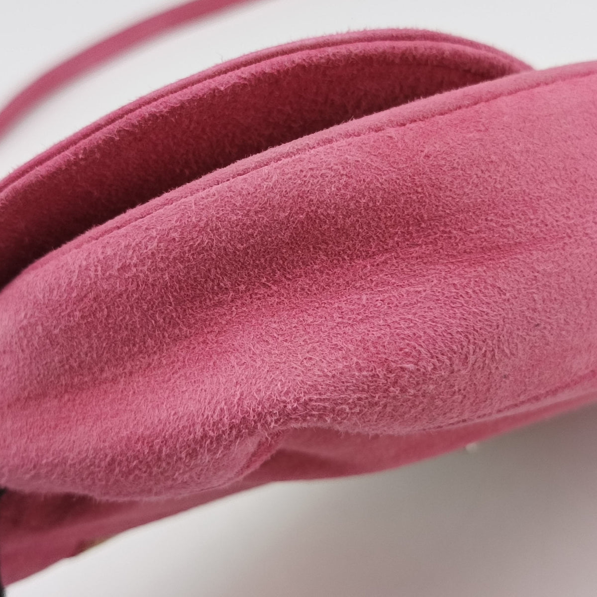 Pre-owned Christian Dior Double Saddle Pink Suede x Stingray  shoulderbag | stylenewstar