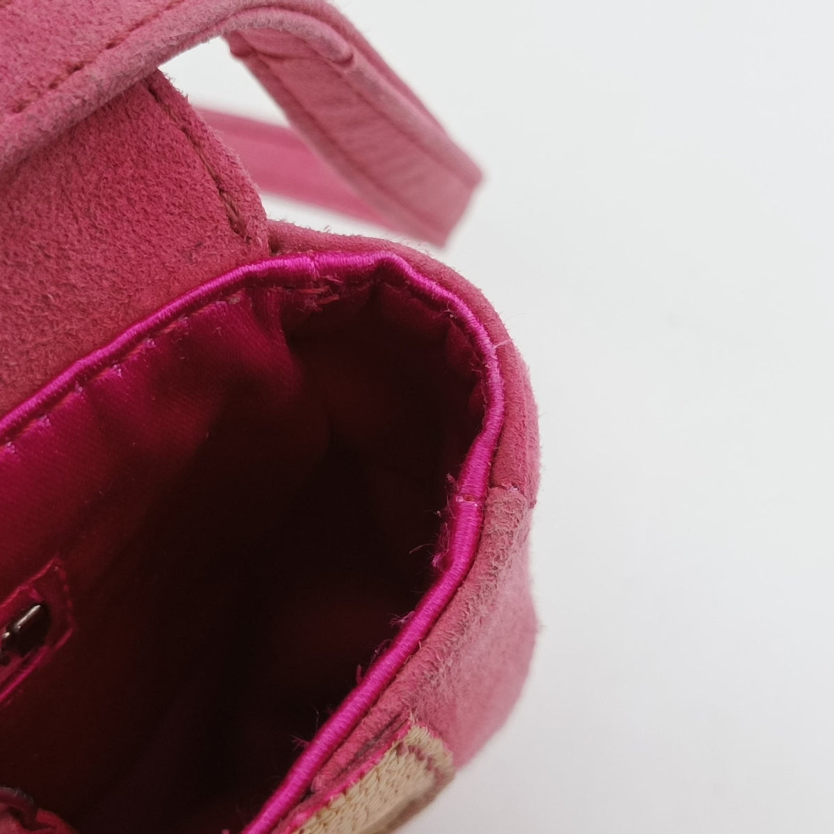 Pre-owned Christian Dior Double Saddle Pink Suede x Stingray  shoulderbag | stylenewstar