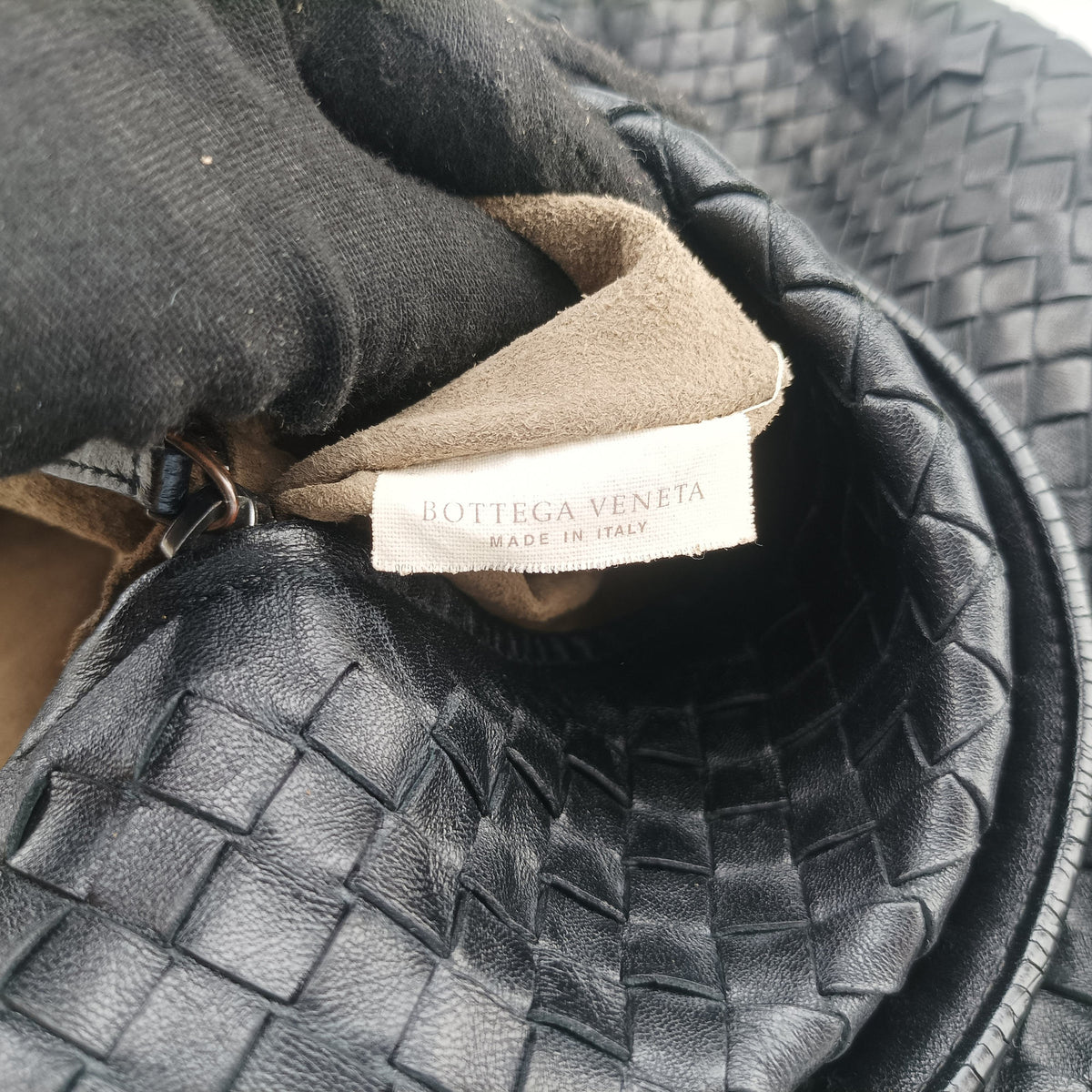 Vintage Bottega Veneta Intrecciato Black lambskin  handbag | stylenewstar