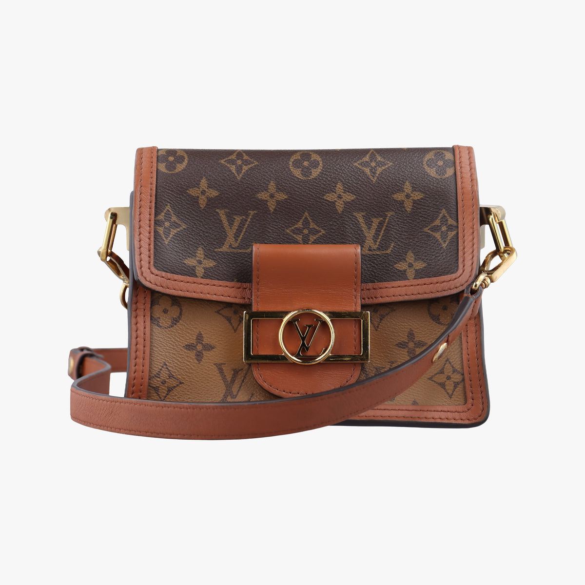 Vintage Louis Vuitton DAUPHINE MINI brown Monogram Reverse M45959 shoulderbag | stylenewstar