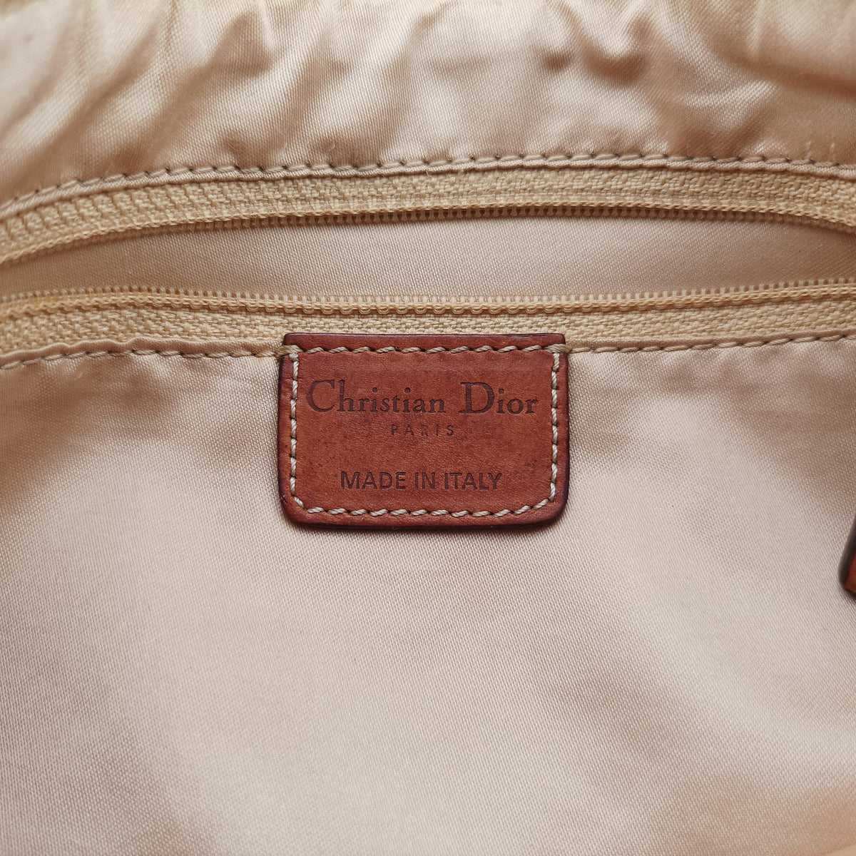 Pre-owned Christian Dior Trotter Romantic Brown PVC coated canvas×Leather  shoulderbag | stylenewstar