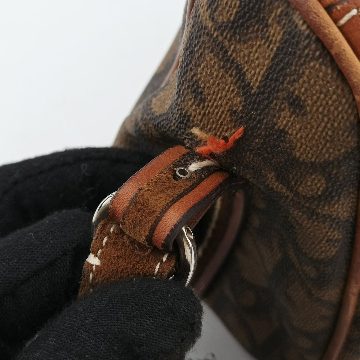Pre-owned Christian Dior Trotter Romantic Brown PVC coated canvas×Leather  shoulderbag | stylenewstar