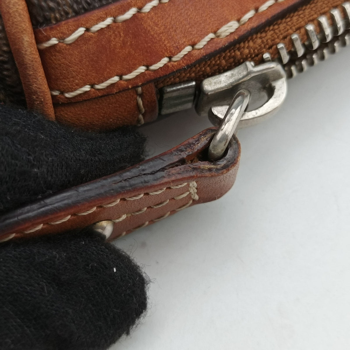 Pre-owned Christian Dior Trotter Romantic Brown PVC coated canvas×Leather  shoulderbag | stylenewstar