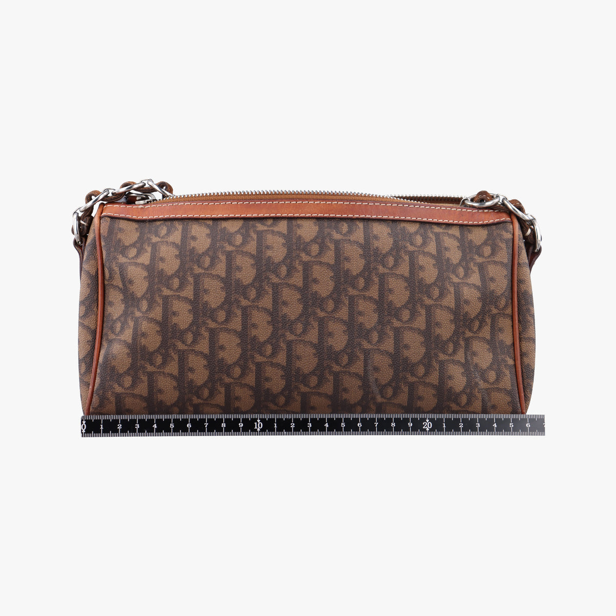 Pre-owned Christian Dior Trotter Romantic Brown PVC coated canvas×Leather  shoulderbag | stylenewstar