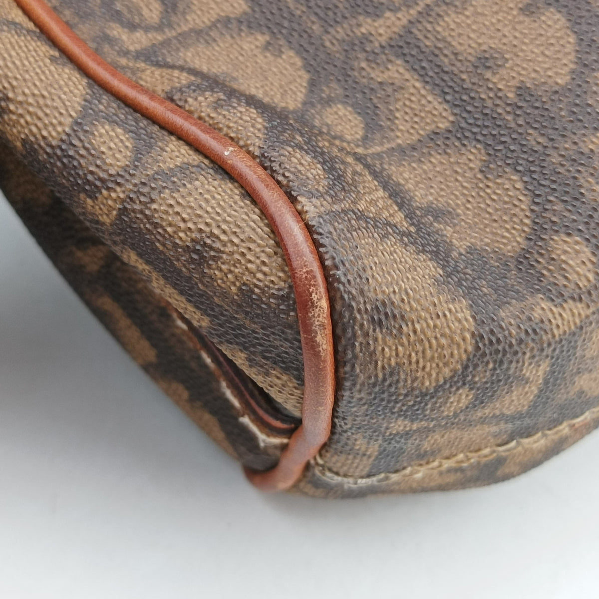 Pre-owned Christian Dior Trotter Romantic Brown PVC coated canvas×Leather  shoulderbag | stylenewstar