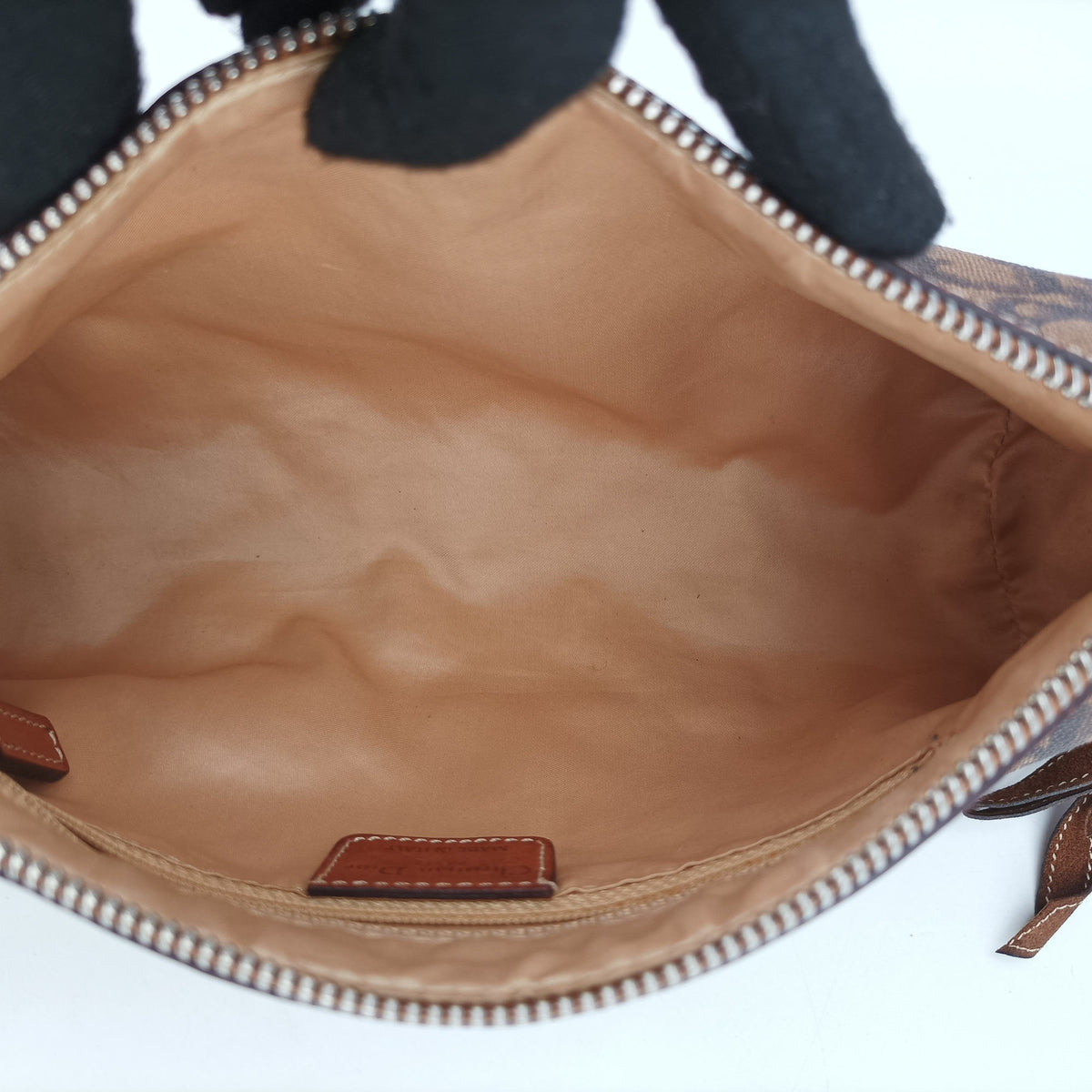 Pre-owned Christian Dior Trotter Romantic Brown PVC coated canvas×Leather  shoulderbag | stylenewstar