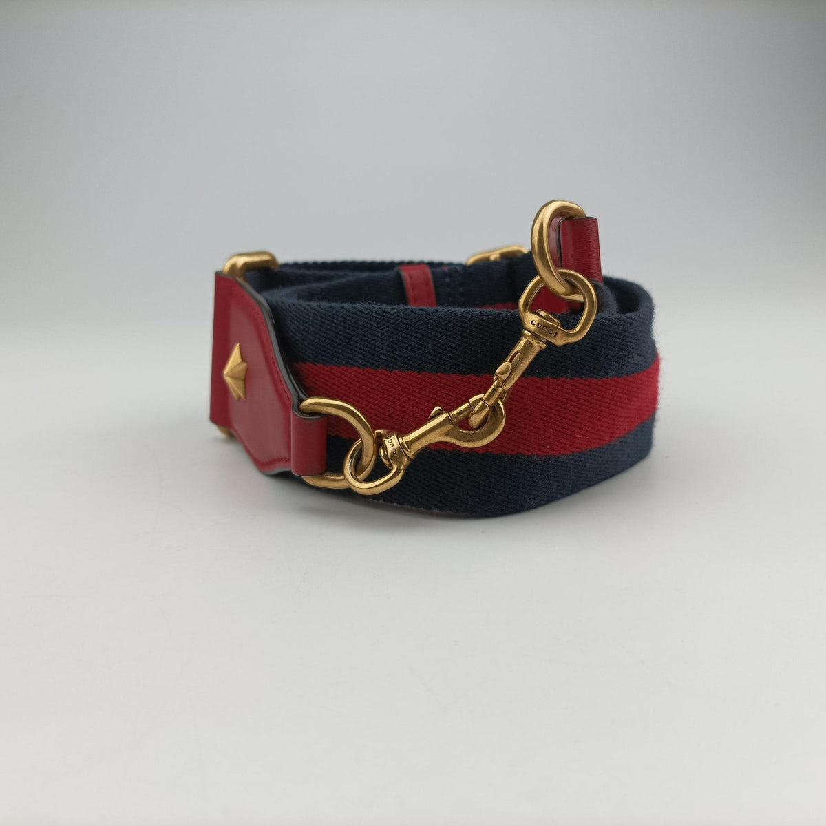 Pre-owned Gucci Dionysus bamboo ivory×Navy×Red Leather 448075 shoulderbag | stylenewstar