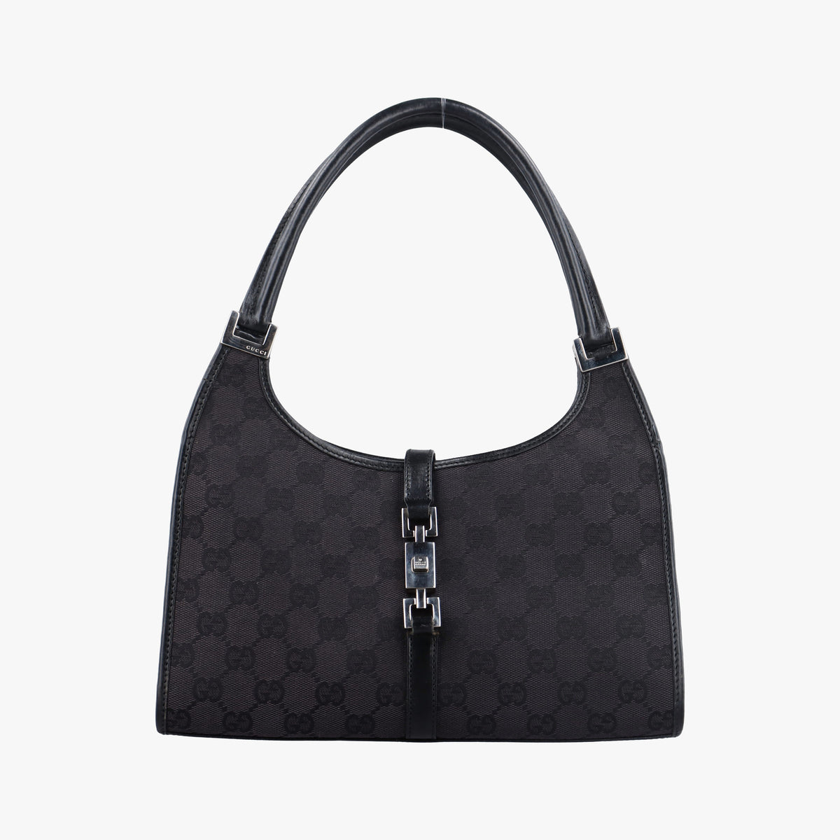 Pre-owned Gucci Jackie Black canvas 002.10 shoulderbag | stylenewstar