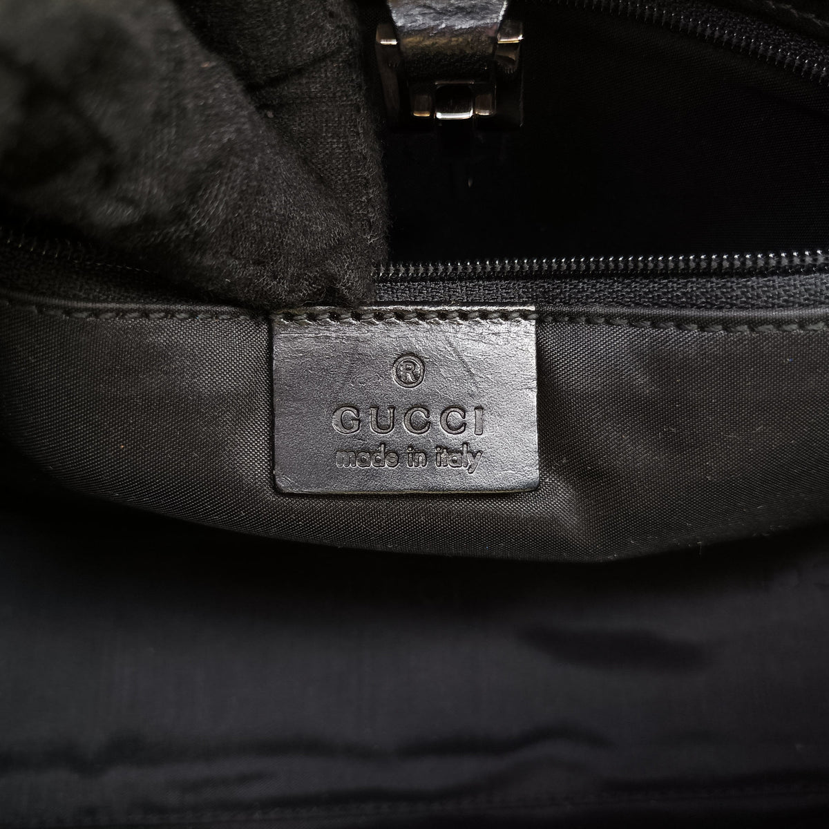 Pre-owned Gucci Jackie Black canvas 002.10 shoulderbag | stylenewstar