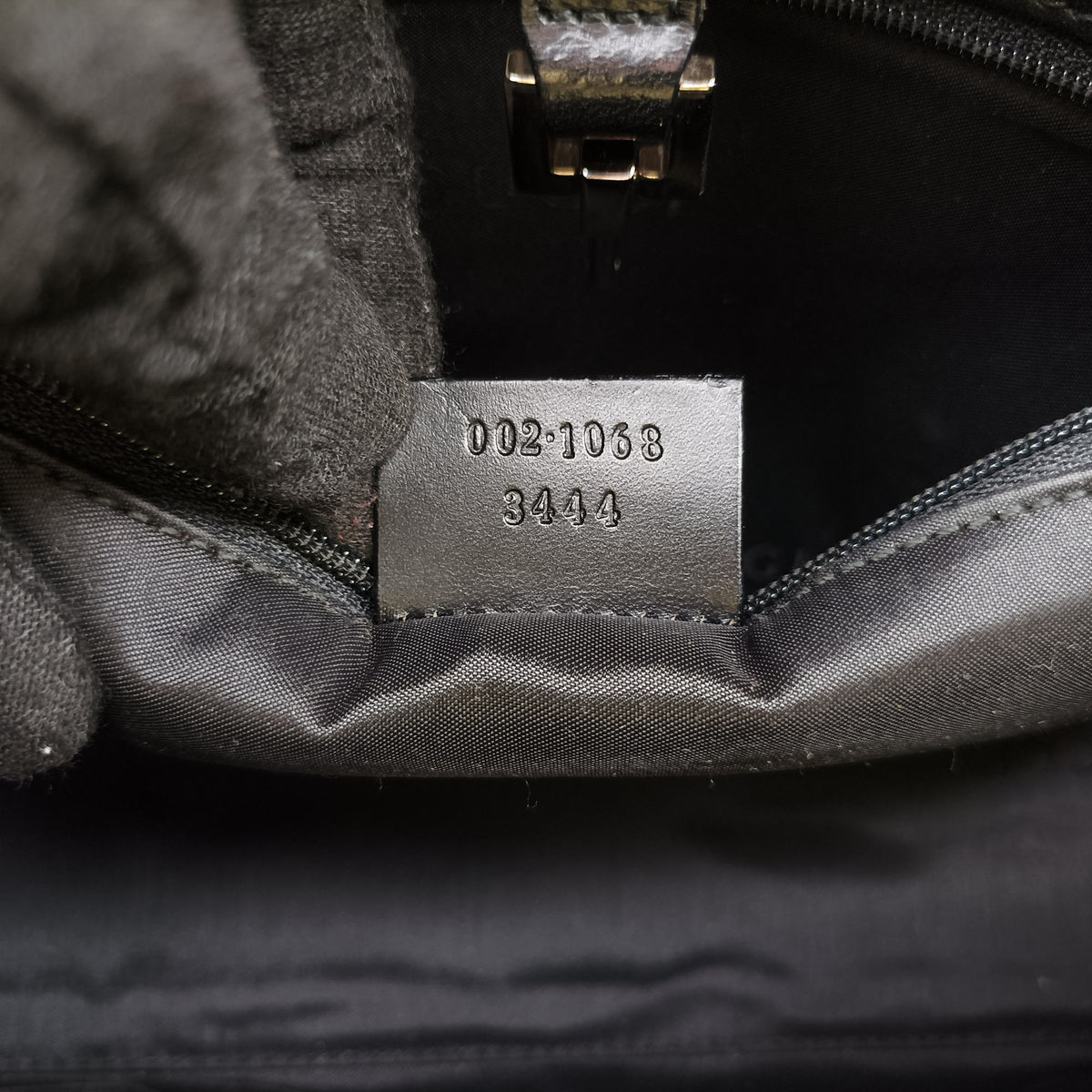Pre-owned Gucci Jackie Black canvas 002.10 shoulderbag | stylenewstar