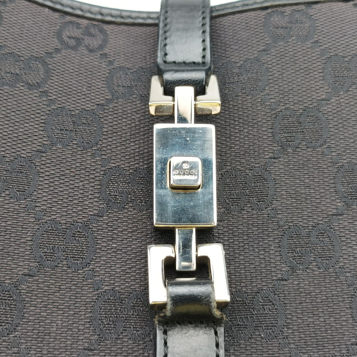 Pre-owned Gucci Jackie Black canvas 002.10 shoulderbag | stylenewstar