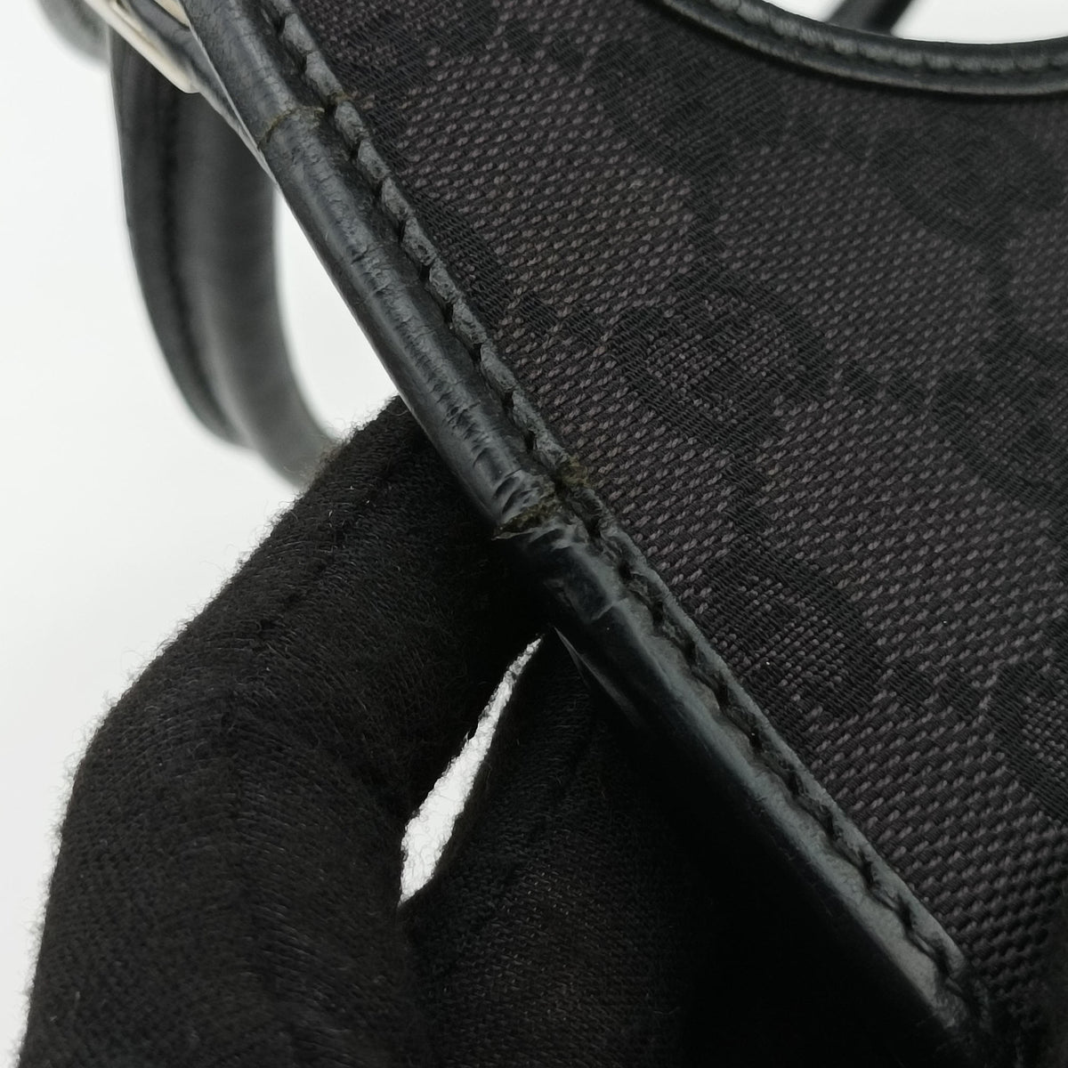 Pre-owned Gucci Jackie Black canvas 002.10 shoulderbag | stylenewstar