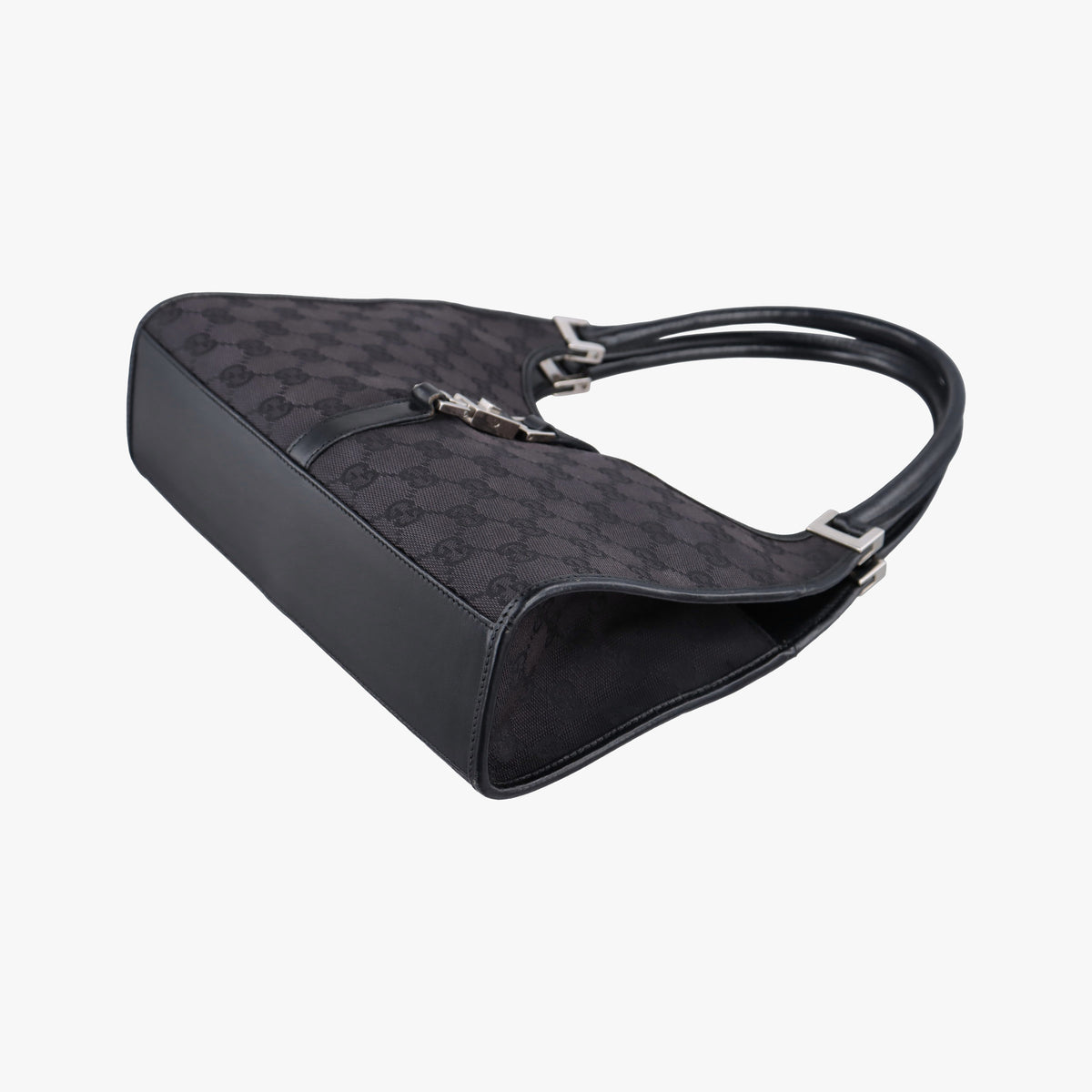 Pre-owned Gucci Jackie Black canvas 002.10 shoulderbag | stylenewstar