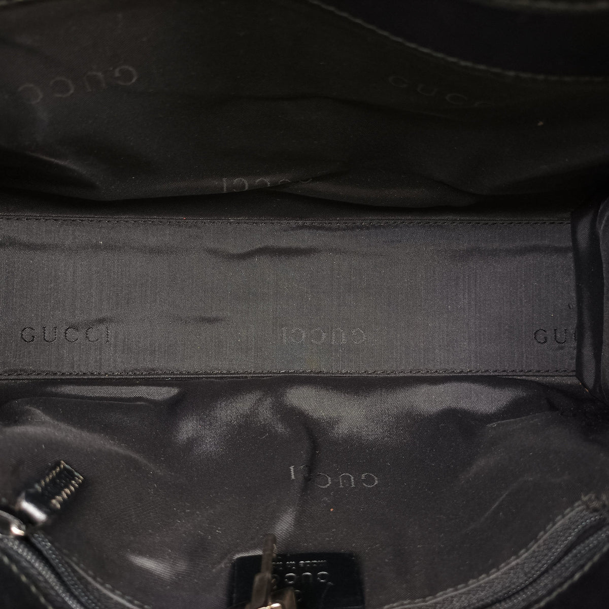 Pre-owned Gucci Jackie Black canvas 002.10 shoulderbag | stylenewstar