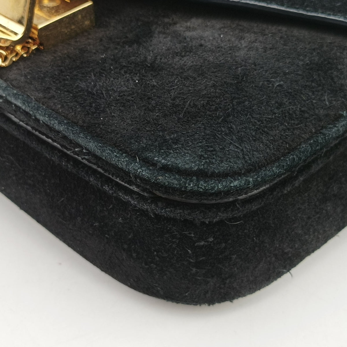 Pre-owned Celine C bag Black Suede  shoulderbag | stylenewstar
