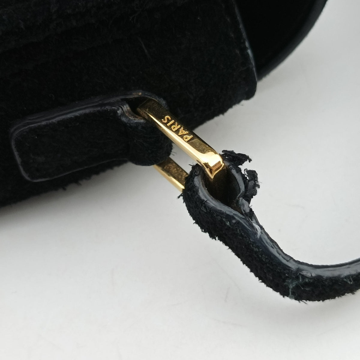 Pre-owned Celine C bag Black Suede  shoulderbag | stylenewstar