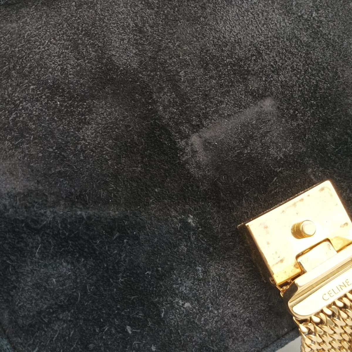 Pre-owned Celine C bag Black Suede  shoulderbag | stylenewstar