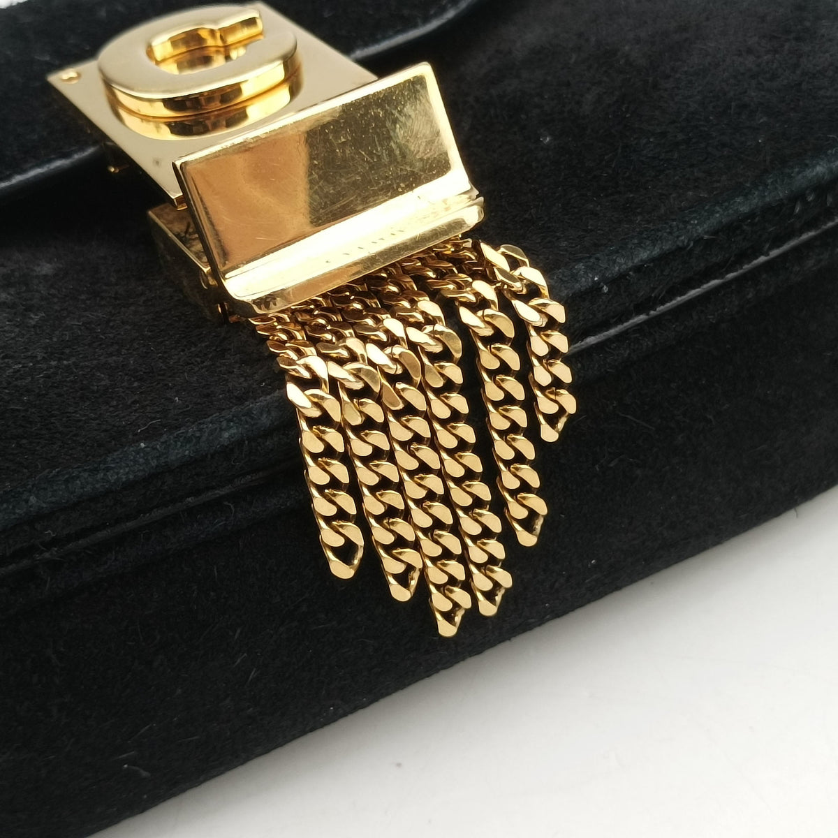 Pre-owned Celine C bag Black Suede  shoulderbag | stylenewstar