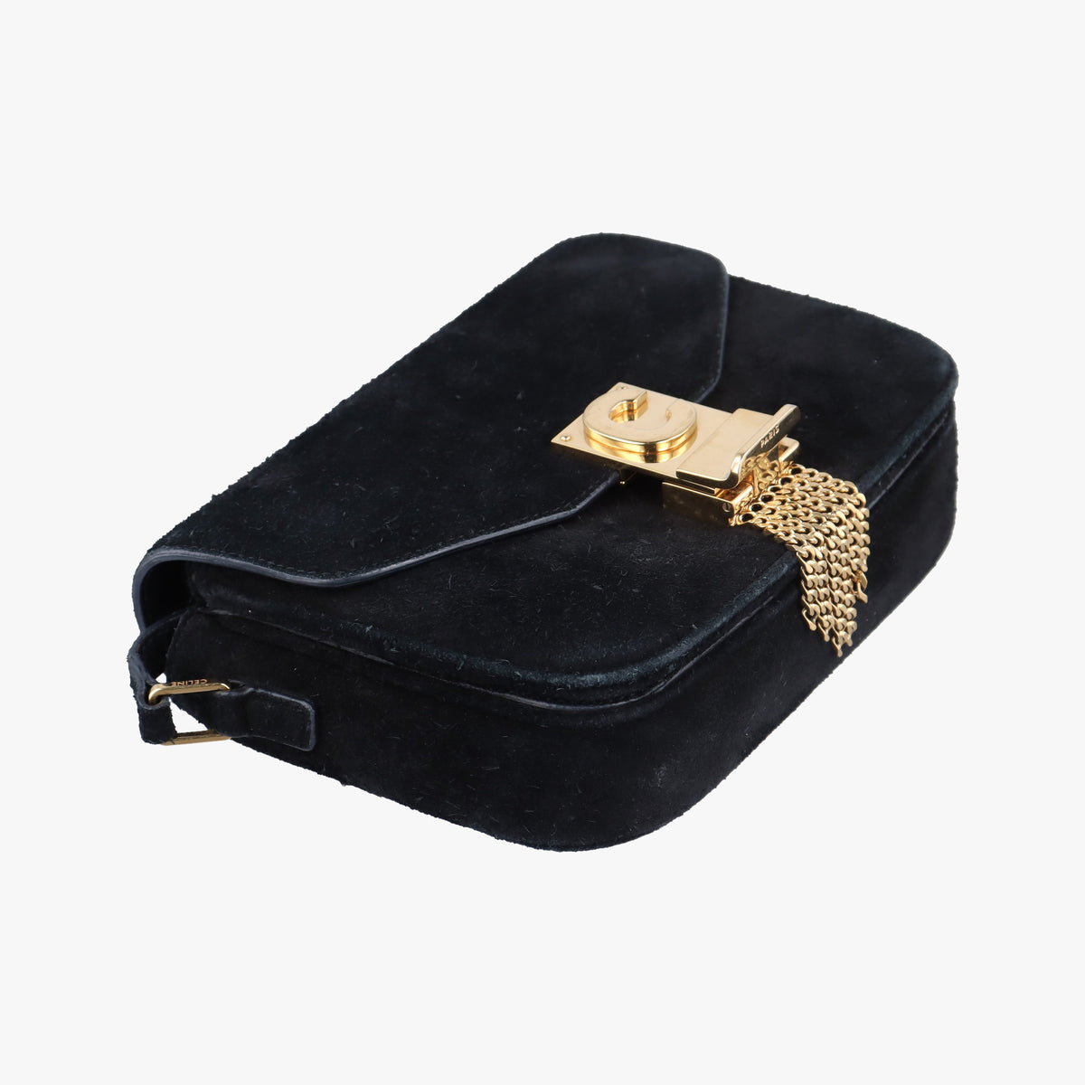 Pre-owned Celine C bag Black Suede  shoulderbag | stylenewstar