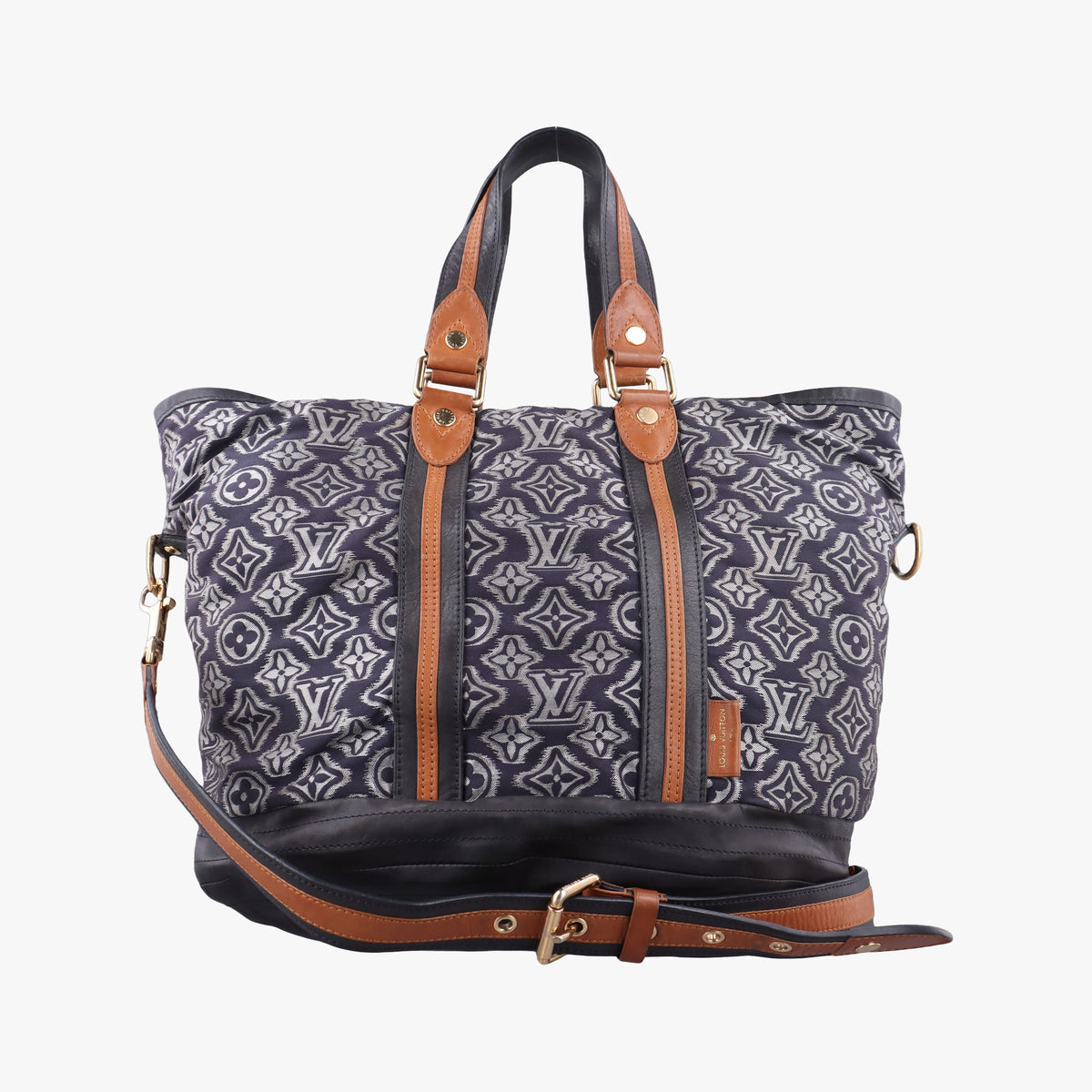 Pre-owned Louis Vuitton Aviator Marine×Navy Leather×Canvas M40383 shoulderbag | stylenewstar