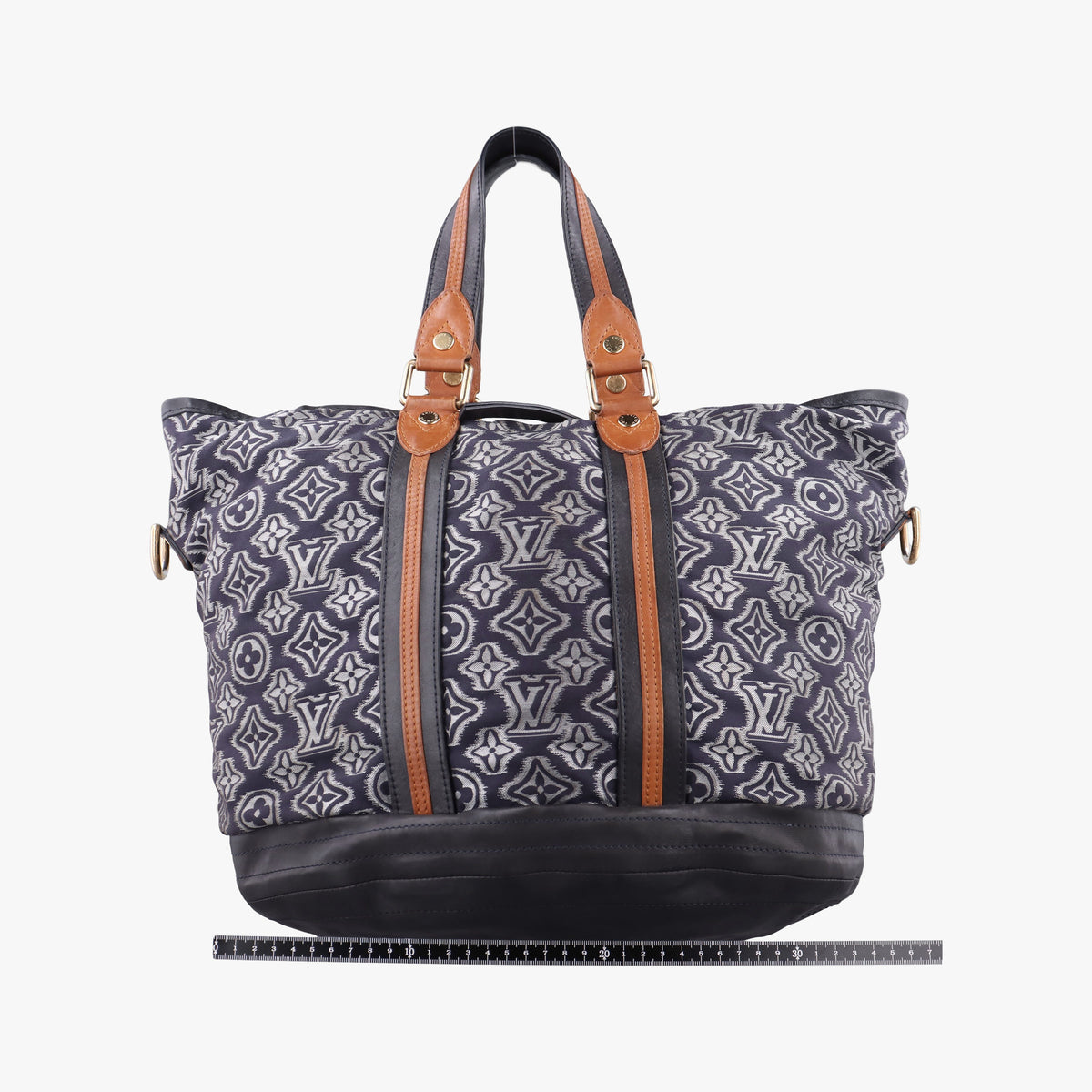 Pre-owned Louis Vuitton Aviator Marine×Navy Leather×Canvas M40383 shoulderbag | stylenewstar