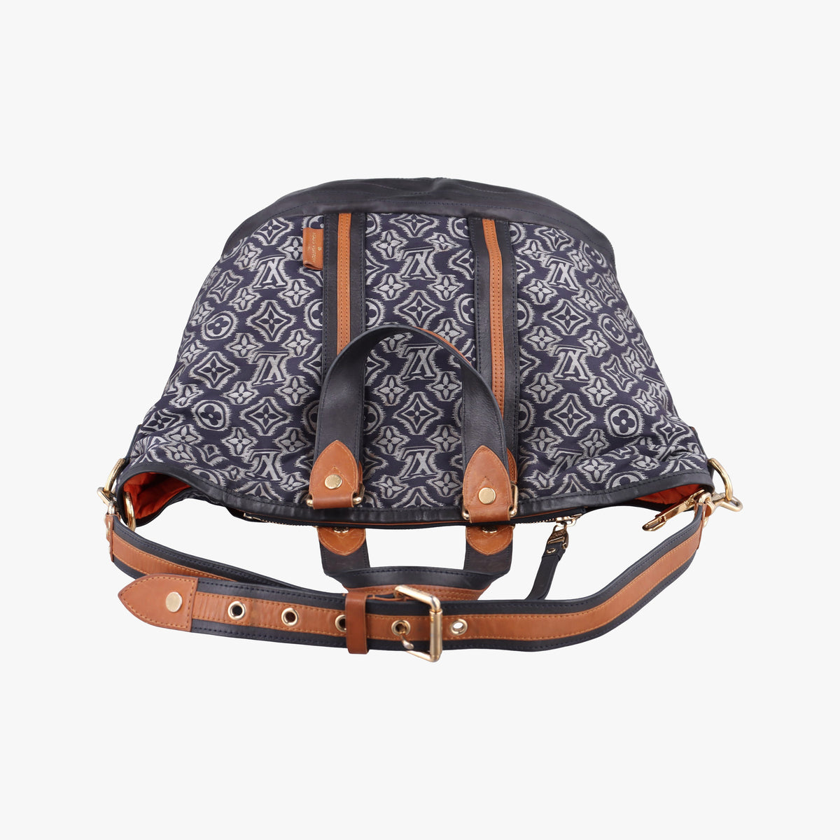 Pre-owned Louis Vuitton Aviator Marine×Navy Leather×Canvas M40383 shoulderbag | stylenewstar