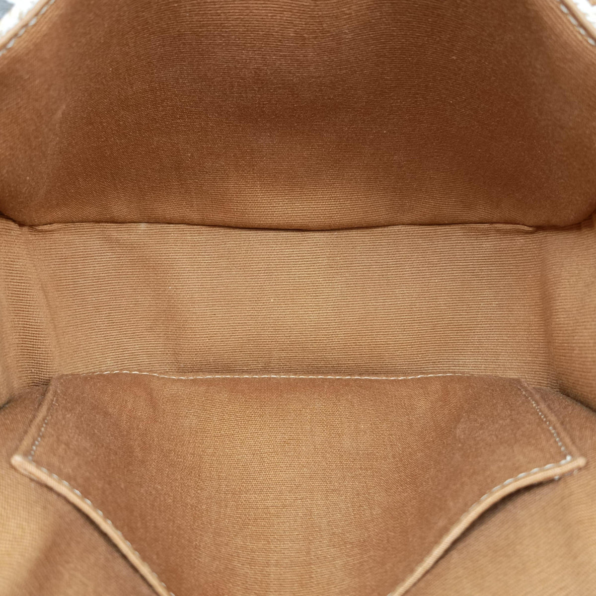 Pre-owned Celine FOLCO Triomphe White×brown PVC coated canvas  shoulderbag | stylenewstar