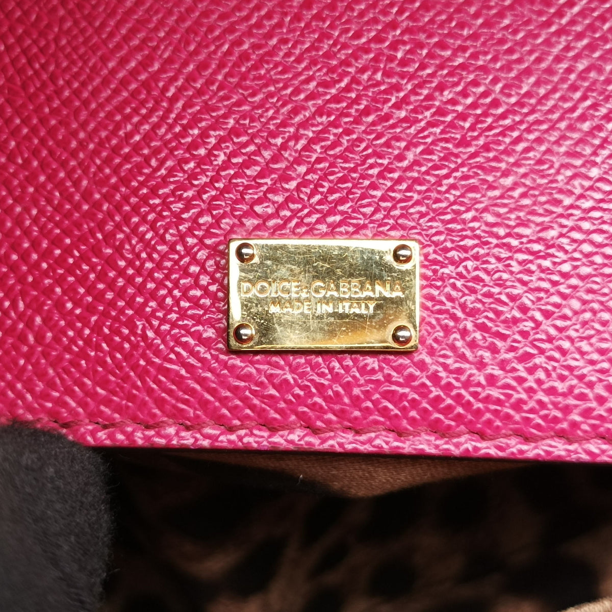 Pre-owned Dolce & Gabbana SICILY Rose Leather  shoulderbag | stylenewstar