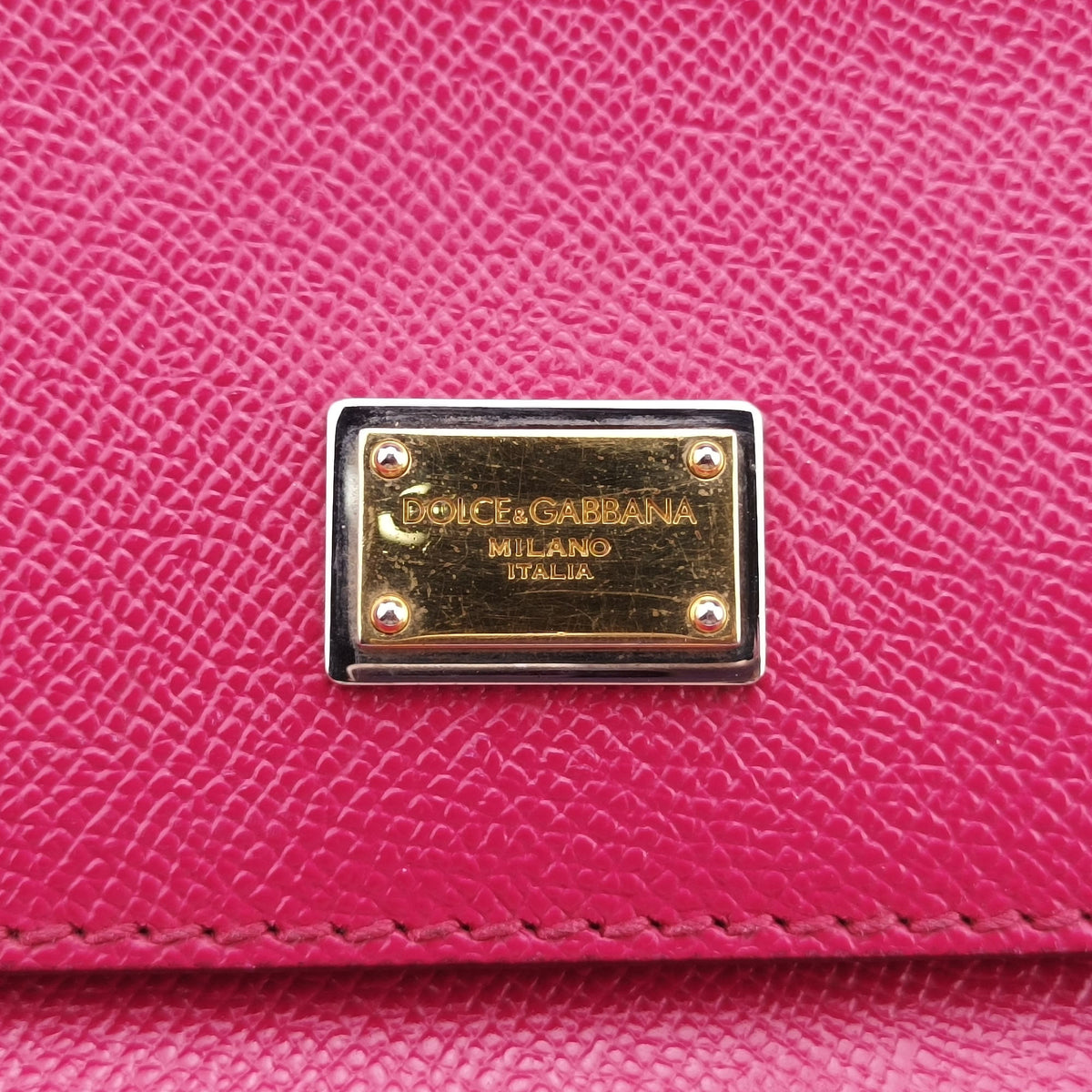 Pre-owned Dolce & Gabbana SICILY Rose Leather  shoulderbag | stylenewstar