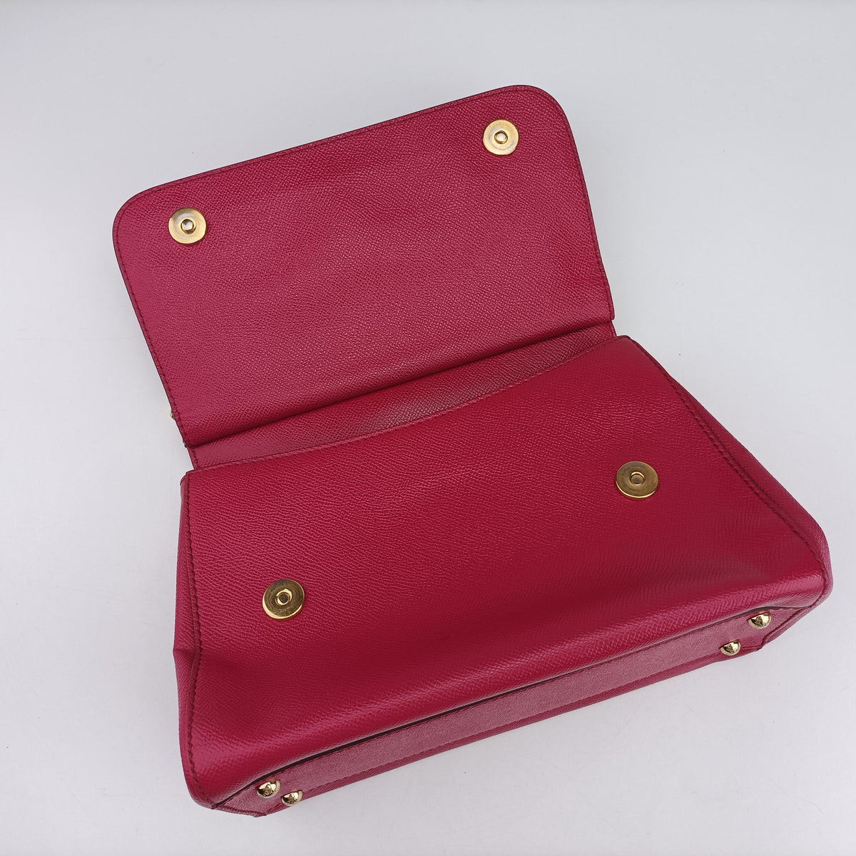 Pre-owned Dolce & Gabbana SICILY Rose Leather  shoulderbag | stylenewstar