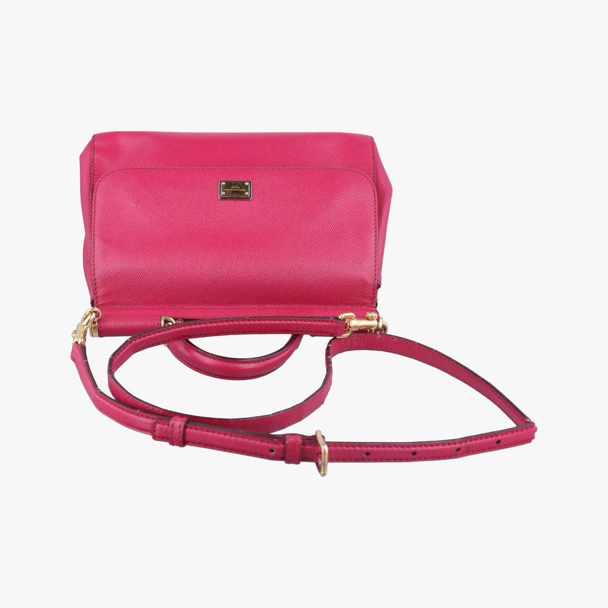 Pre-owned Dolce & Gabbana SICILY Rose Leather  shoulderbag | stylenewstar