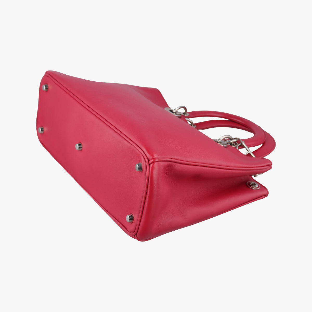 Pre-owned Christian Dior Diorissimo Red Leather  shoulderbag | stylenewstar