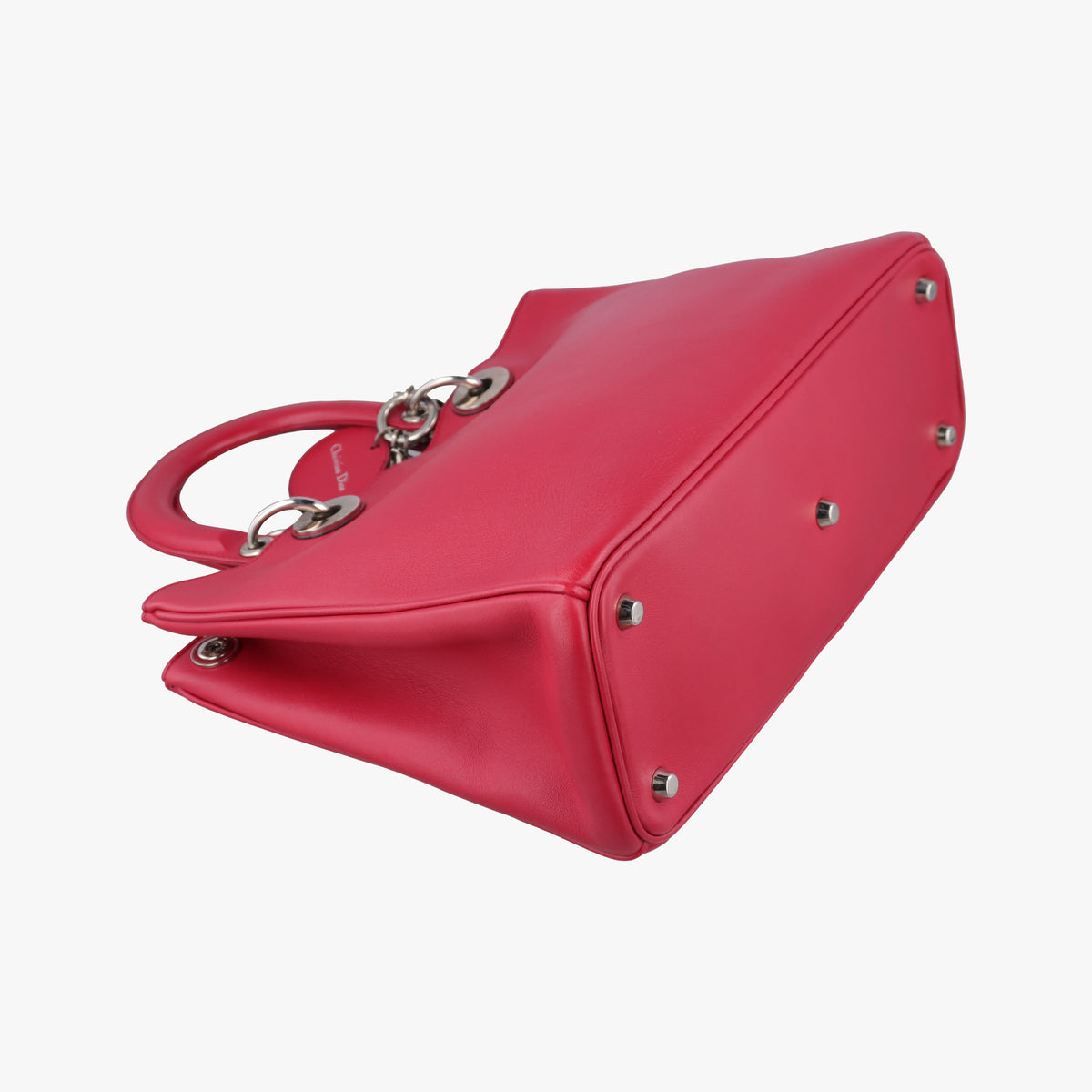 Pre-owned Christian Dior Diorissimo Red Leather  shoulderbag | stylenewstar