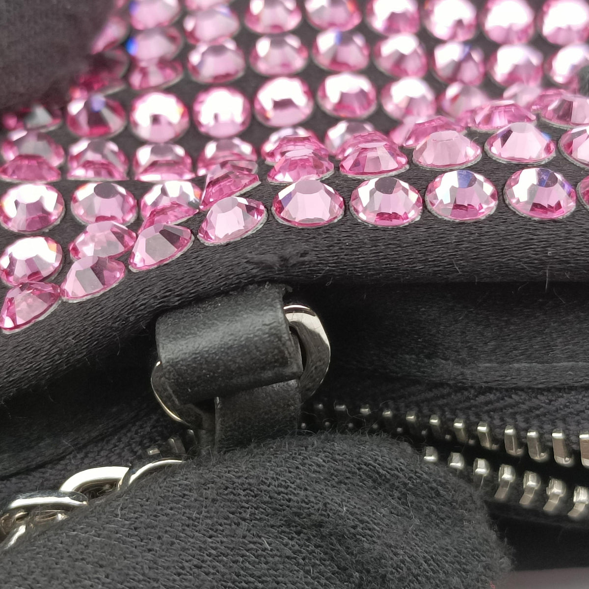 Pre-owned Prada Rosa Satin Crystal Mini Tote Purple Rhinestone 1BA253 shoulderbag | stylenewstar