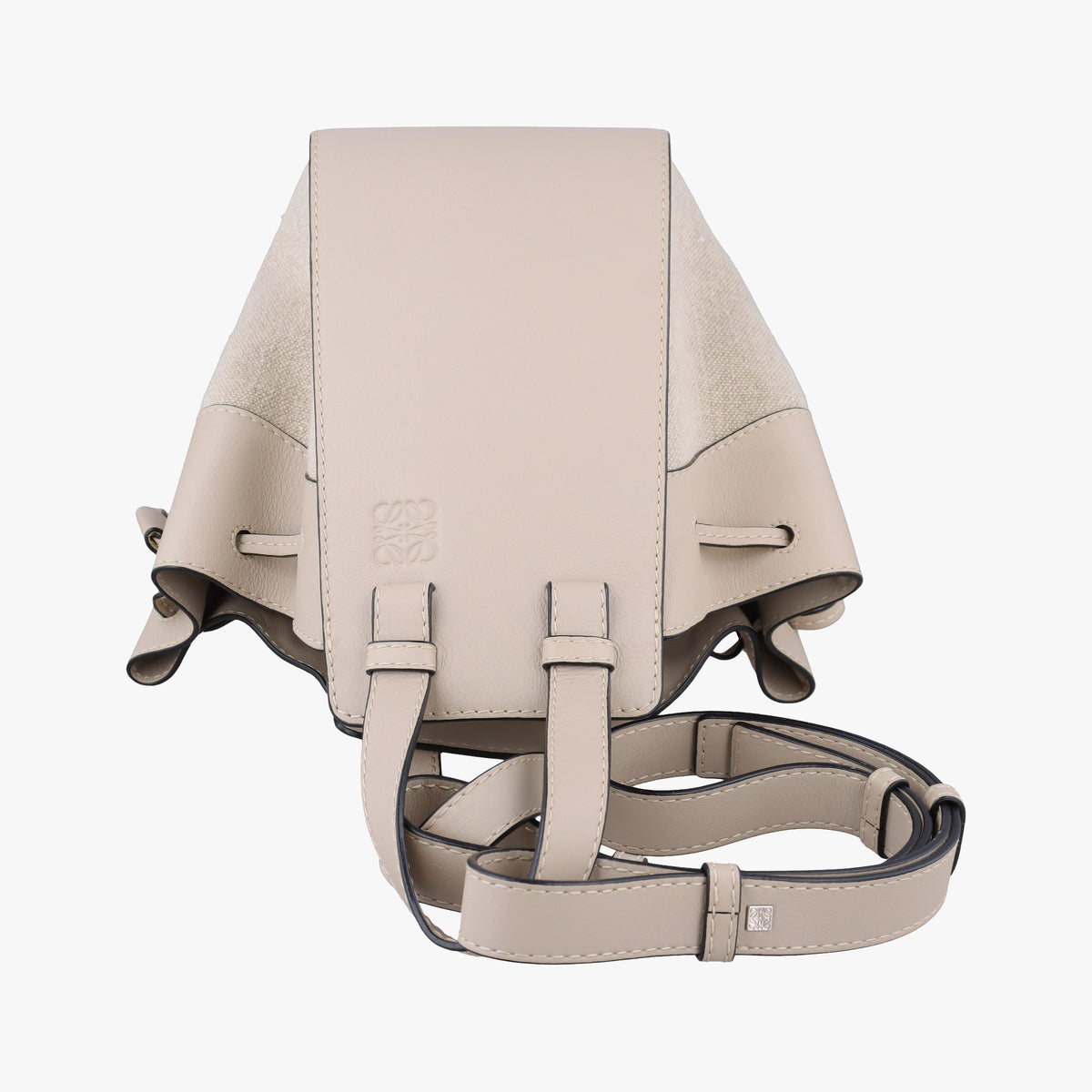 Pre-owned Loewe Hammock Beige Canvas × Leather  shoulderbag | stylenewstar