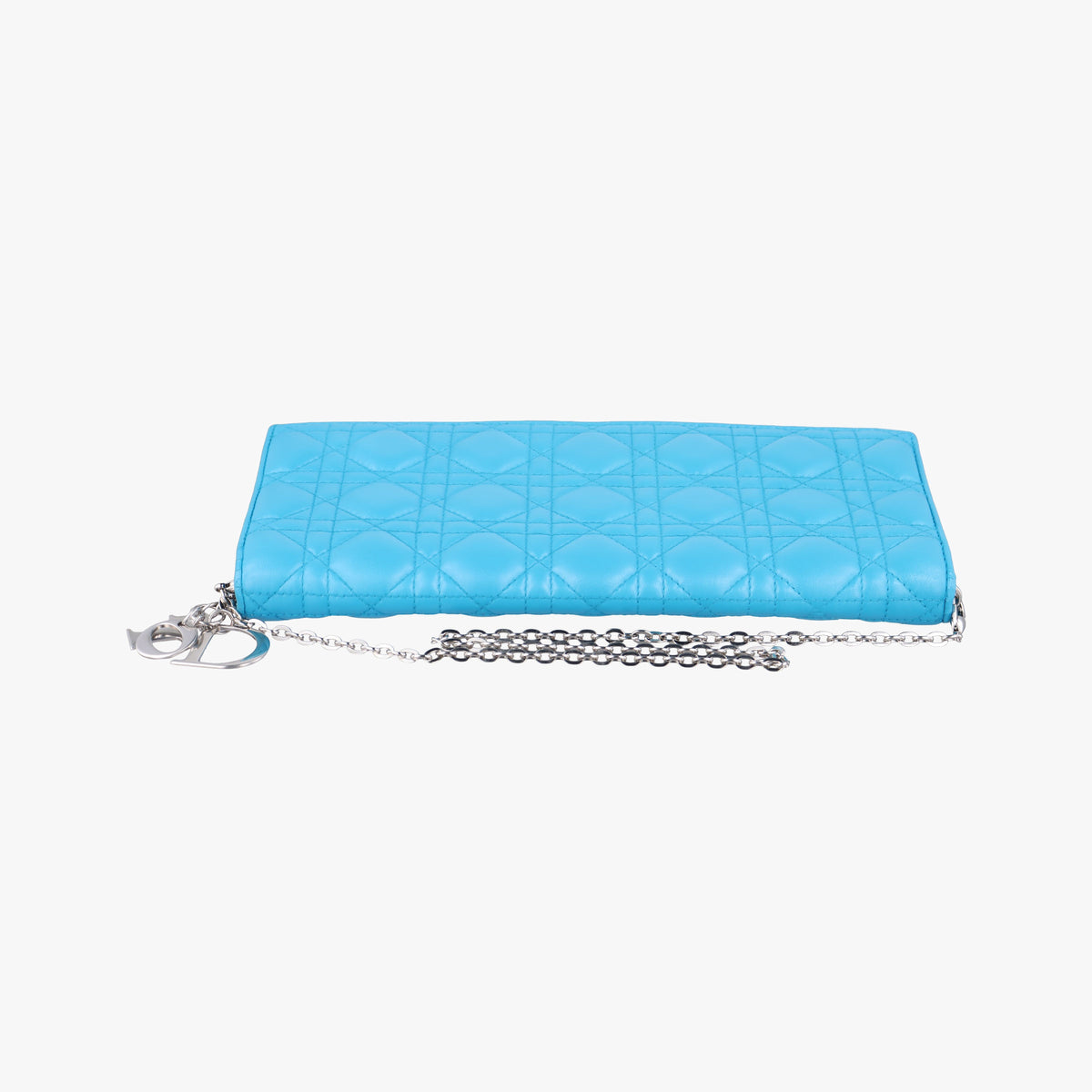 Pre-owned Christian Dior Cannage Chain Blue Lambskin  shoulderbag | stylenewstar
